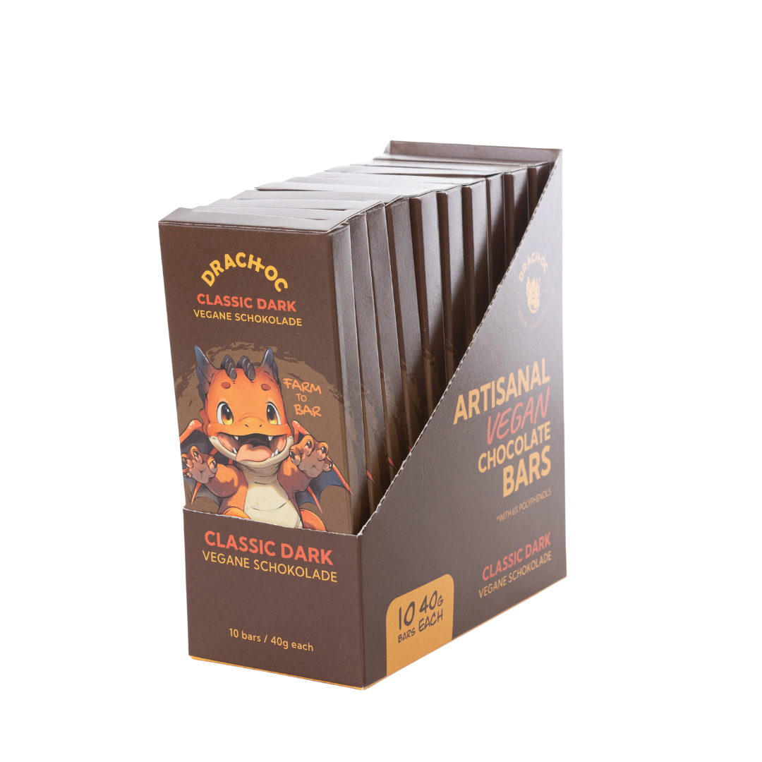 Classic Dark - Vegan Chocolate (10 bars x 40g each)