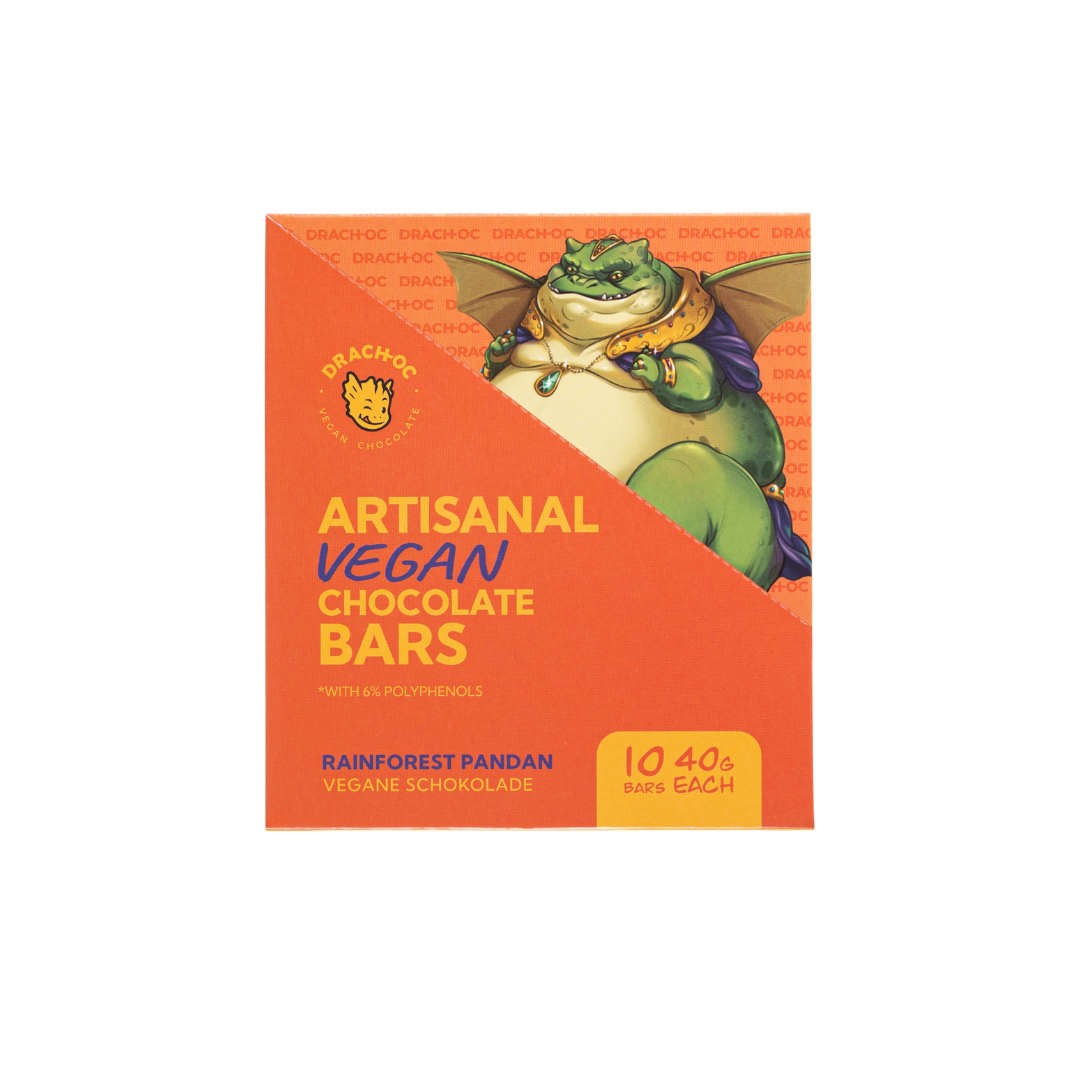 Rainforest Pandan - Vegan Chocolate (10 bars x 40g each)