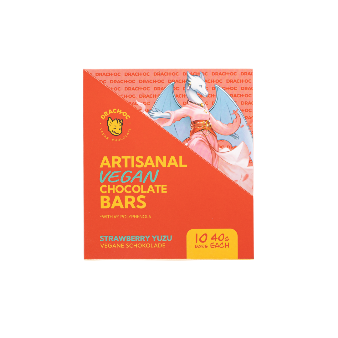 Strawberry Yuzu - Vegan Chocolate (10 bars x 40g each)