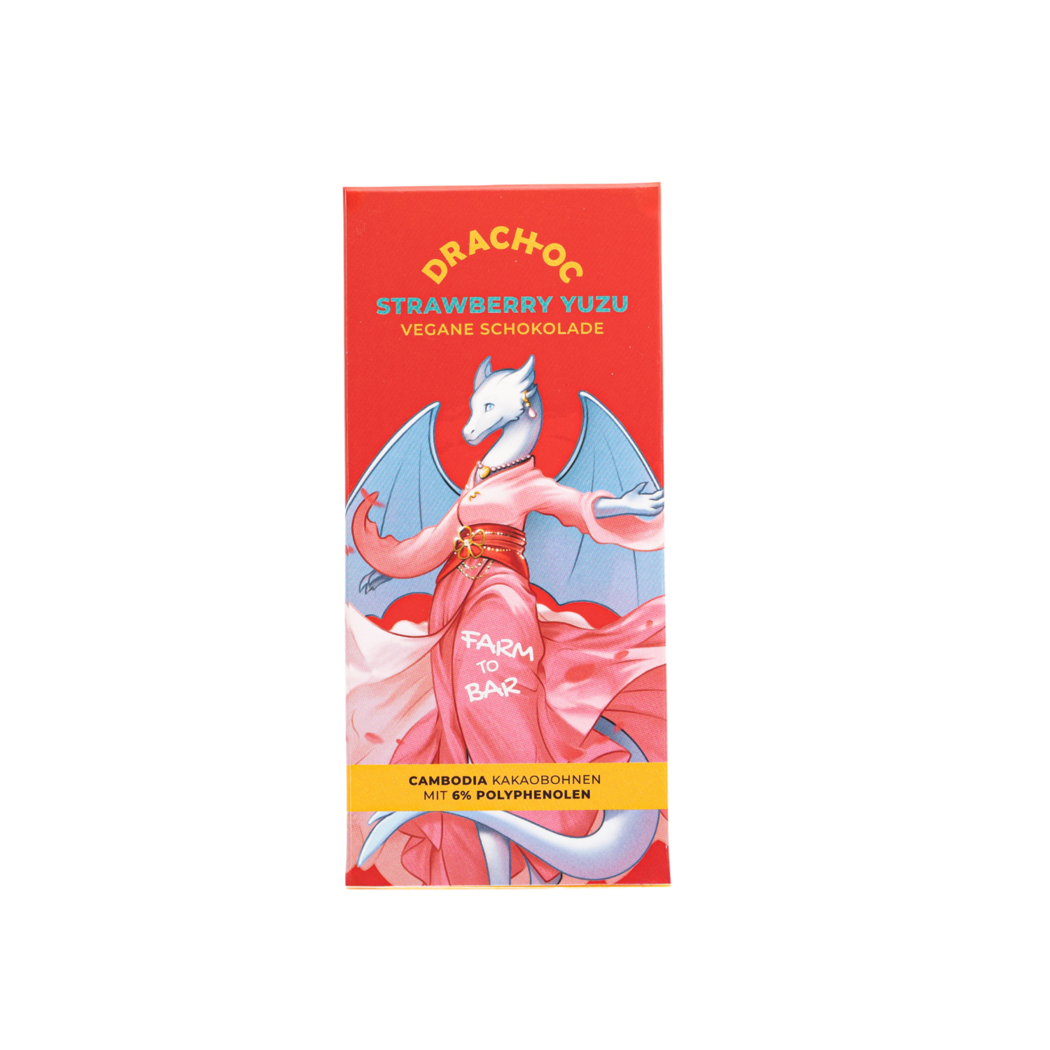 Vegan Chocolate Bar - Strawberry Yuzu 40g