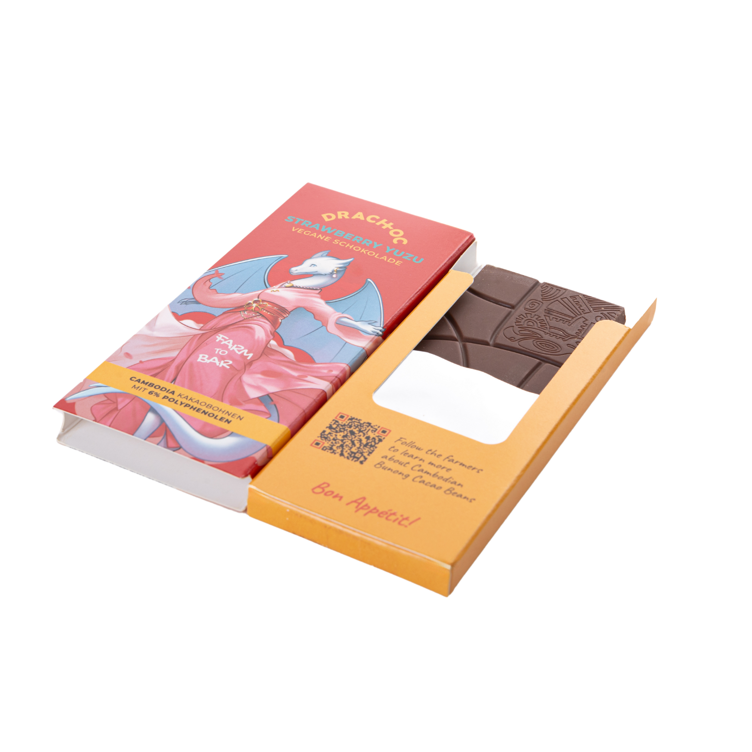 Vegan Chocolate Bar - Strawberry Yuzu 40g