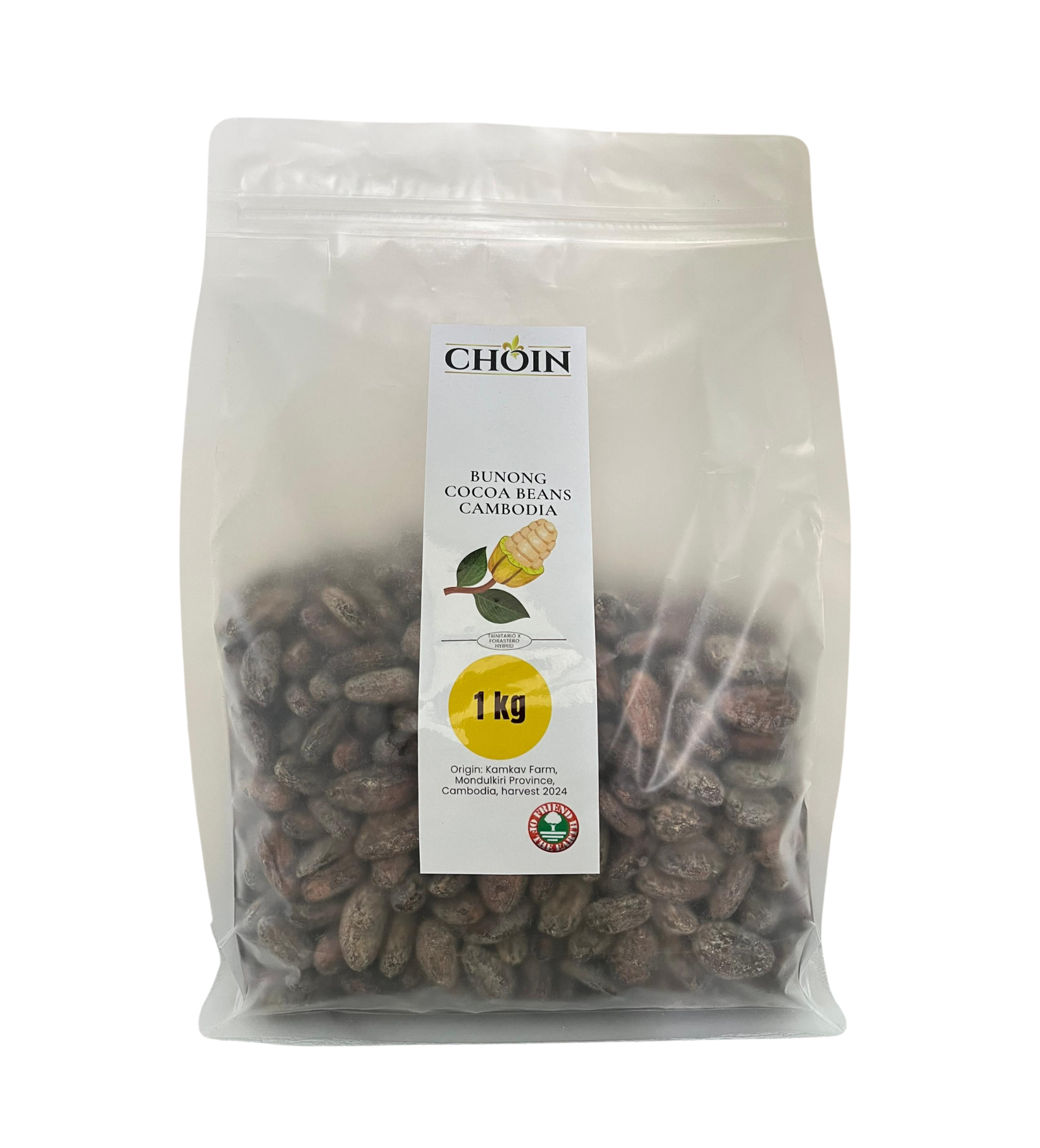 Choin Bunong Cacao Beans Cambodia 1kg (Pre-order available)